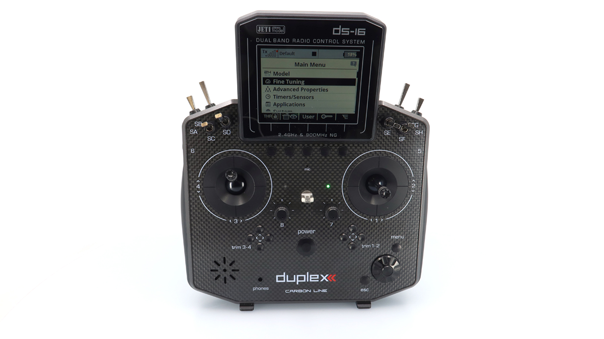 Jeti JDEX-TDS16II-CLKL Transmitter Duplex DS-16 II.- Carbon Line Black Lacquered - 12