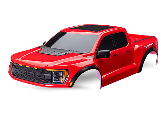 Traxxas 10112-RED Kaross Ford Raptor R Komplett Röd