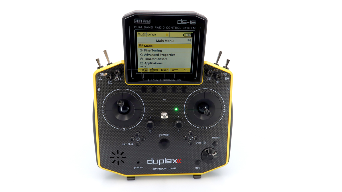 Jeti JDEX-TDS16II-CLYL Transmitter Duplex DS-16 II.- Carbon Line Yellow Lacquered - 12