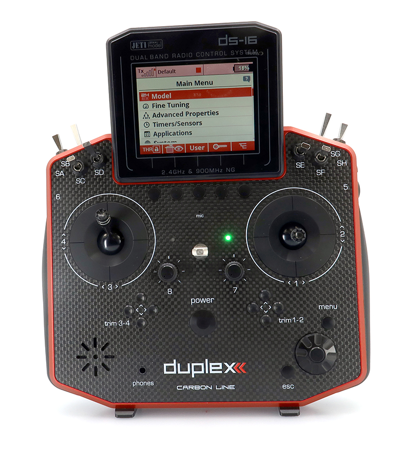 Jeti JDEX-TDS16II-CLRL Transmitter Duplex DS16 II.- Carbon Line RED - 3