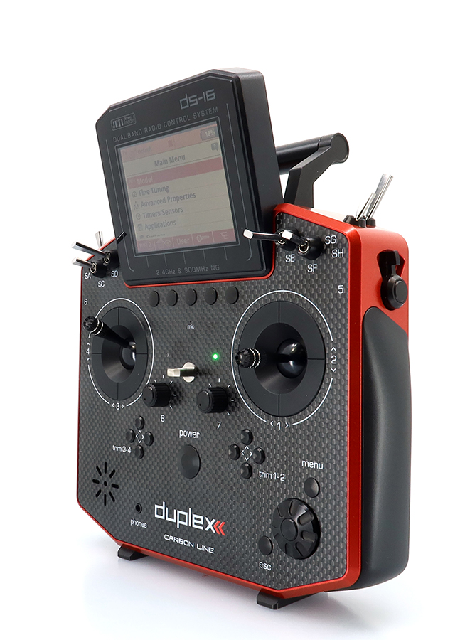 Jeti JDEX-TDS16II-CLRL Transmitter Duplex DS16 II.- Carbon Line RED - 4
