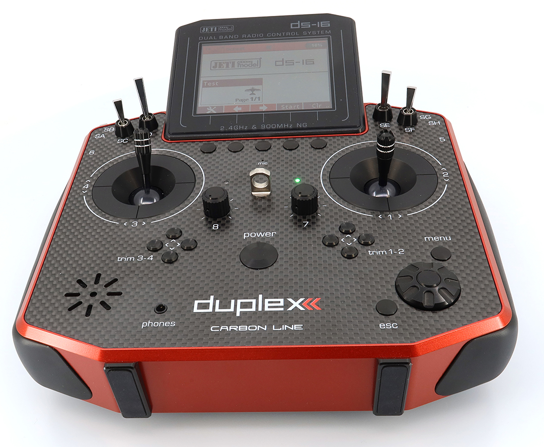 Jeti JDEX-TDS16II-CLRL Transmitter Duplex DS16 II.- Carbon Line RED - 10