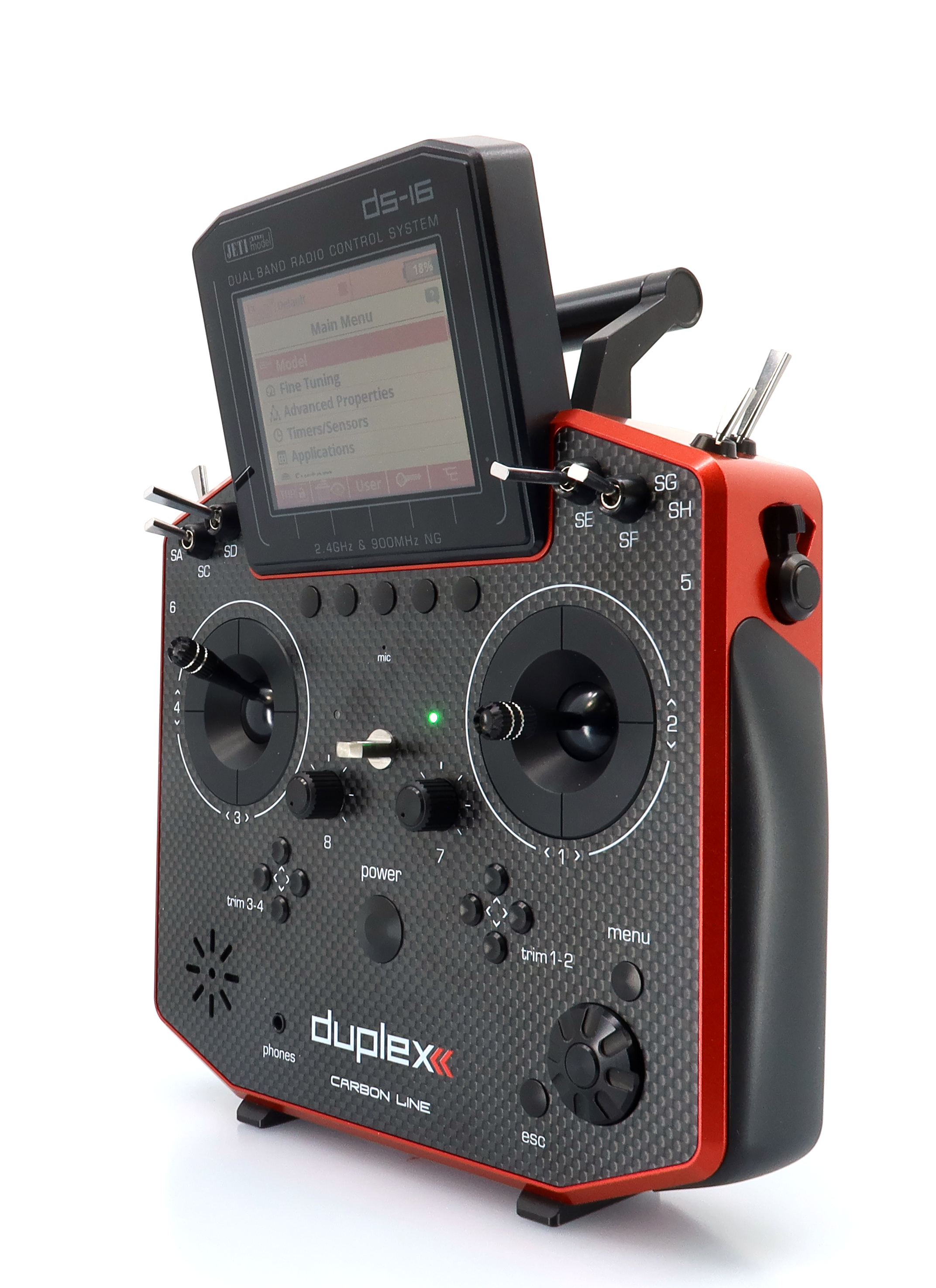 Jeti JDEX-TDS16II-CLRL Transmitter Duplex DS16 II.- Carbon Line RED - 2