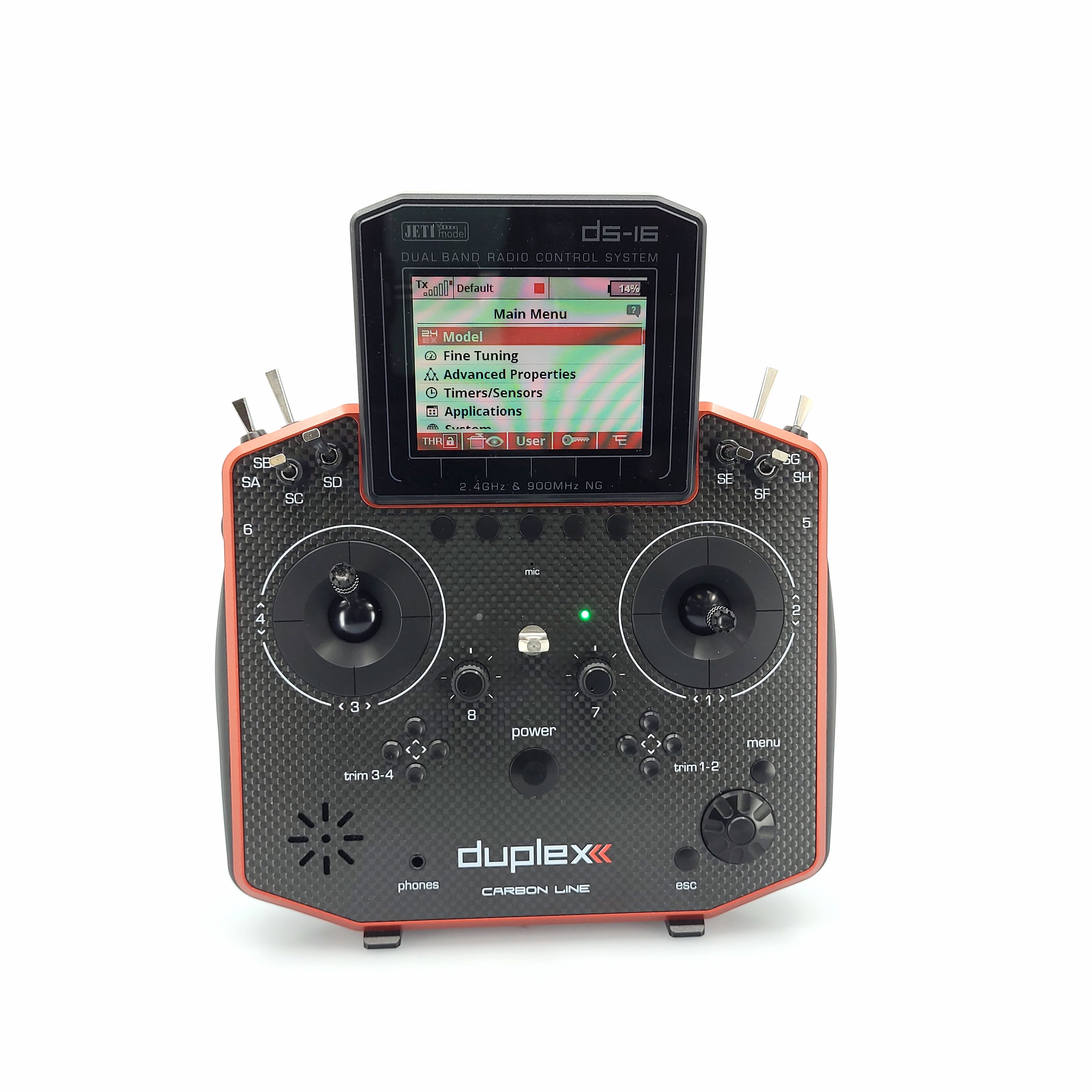 Jeti JDEX-TDS16II-CLRL Transmitter Duplex DS16 II.- Carbon Line RED - 23