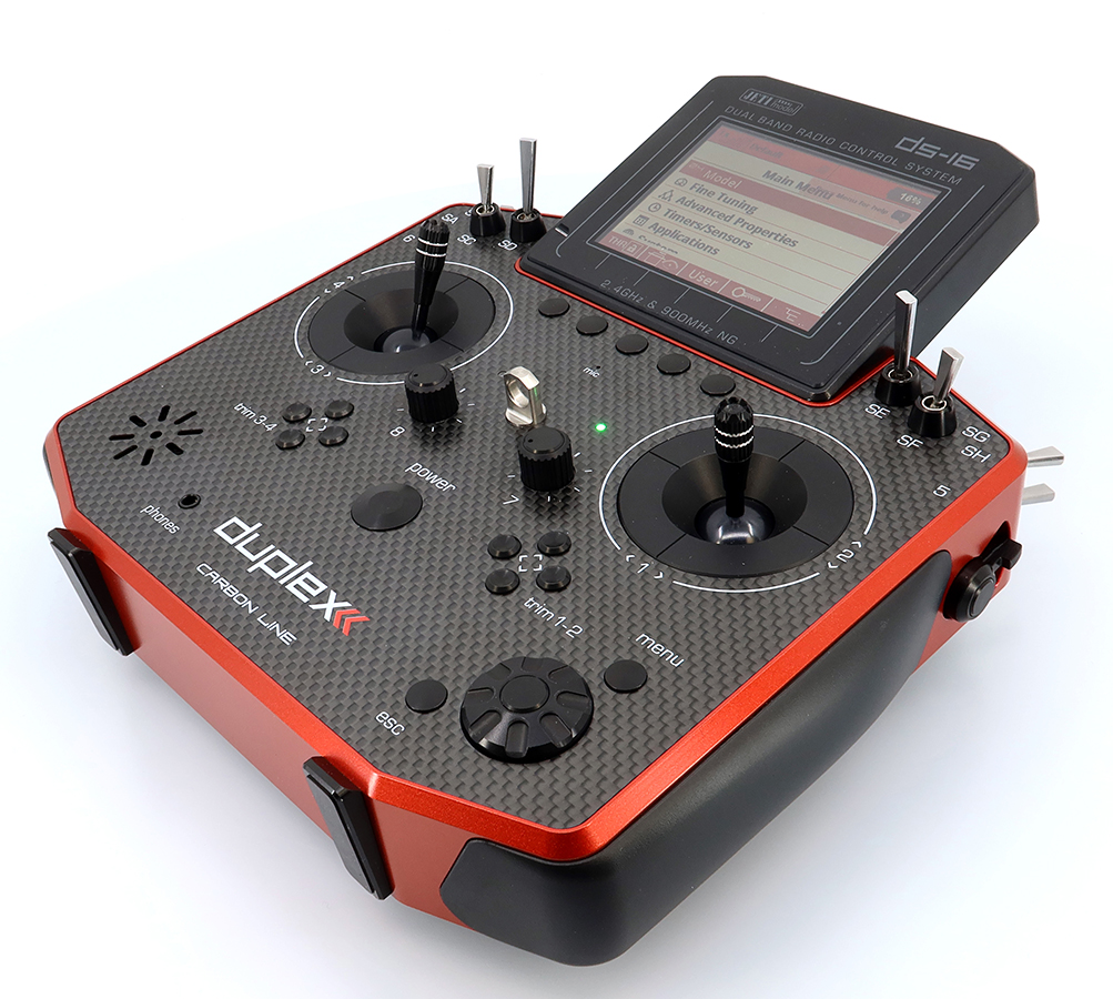 Jeti JDEX-TDS16II-CLRL Transmitter Duplex DS16 II.- Carbon Line RED - 11