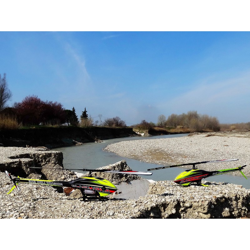 KIT GOBLIN BLACK NITRO YELLOW/CARBON (WITH THUNDERBOLT MAIN AND TAIL BLADES) - 16