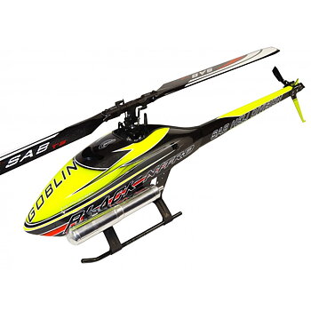 KIT GOBLIN BLACK NITRO YELLOW/CARBON (WITH THUNDERBOLT MAIN AND TAIL BLADES)