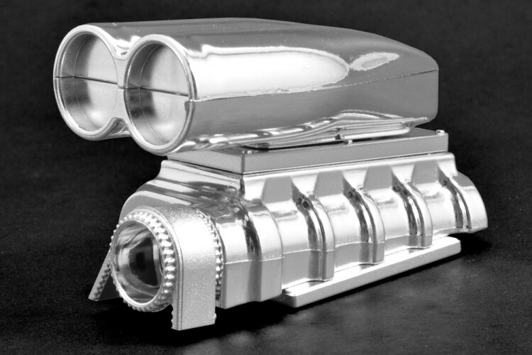 RPM Kompressor Shotgun Style Krom (Monteras på Huv)