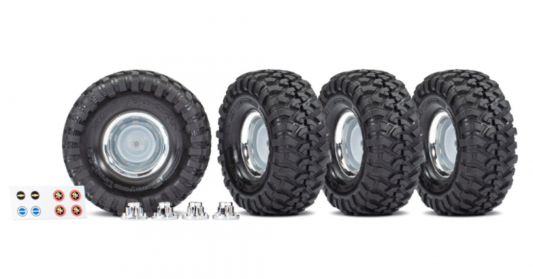 Tire & Wheel Canyon Tr./Chro. 1.9"+Center Caps (for #8255A)