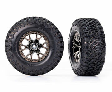 Traxxas 10186-BLKCR Däck & Fälg BFGoodrich All-Terrain T/A Svartkrom 2.2/3.0'' 2WD Fram (2)