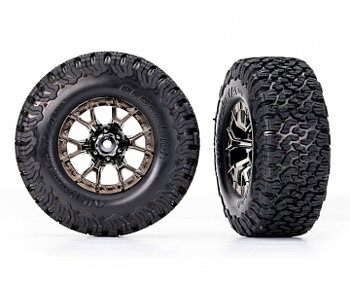 Traxxas 4210186-BLKCR Tires &amp; Wheels BFGoodrich All-Terrain T/A 2.2/3.0'' 2WD Front(2)