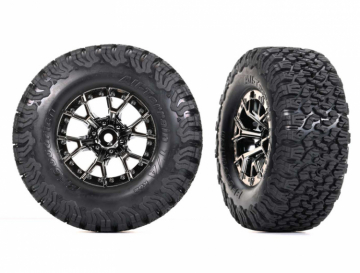 Traxxas 10187-BLKCR Däck & Fälg BFGoodrich All-Terrain T/A Svartkrom 2.2/3.0'' 2WD Fram/4WD (2)