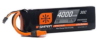 Spektrum 4000mAh 3S 11.1V Smart LiPo Battery 30C IC3