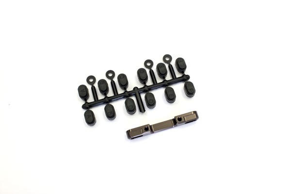 Kyosho LAW36GM ALUMINIUM SUSPENSION HOLDER ZX5-ZX7 (RF) - GUN METAL
