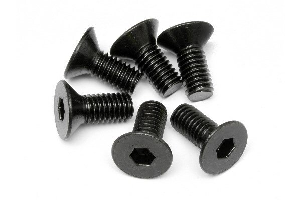 HPI HP94879 Flat Head Screw M6X14Mm (Hex Socket/6Pcs)