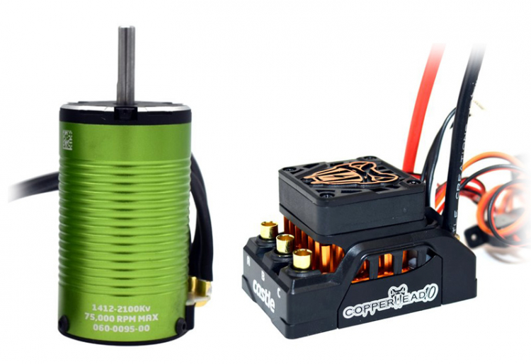 Castle Copperhead 10 Sensor ESC och 1412-2100KV 5mm
