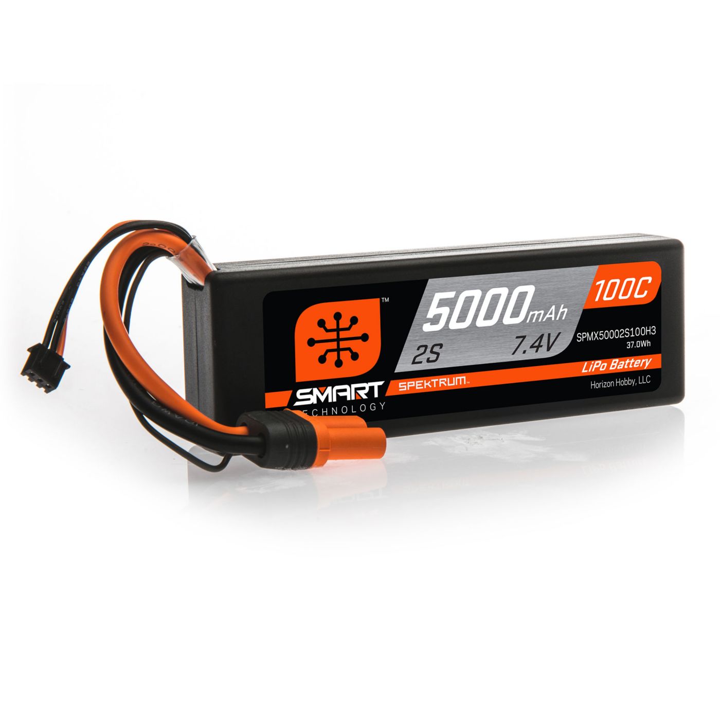 Spektrum 5000mAh 2S 7.4V 100C Smart LiPo Hardcase IC3
