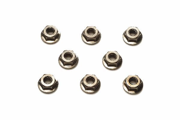 TAMIYA 42282 4mm Serrated Whl Nut Bla*8