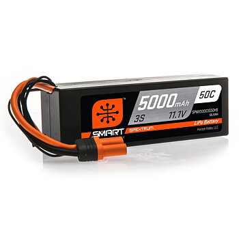 Spektrum SPMX50003S50H5 5000mAh 3S 11.1V 50C Smart LiPo Hardcase IC5