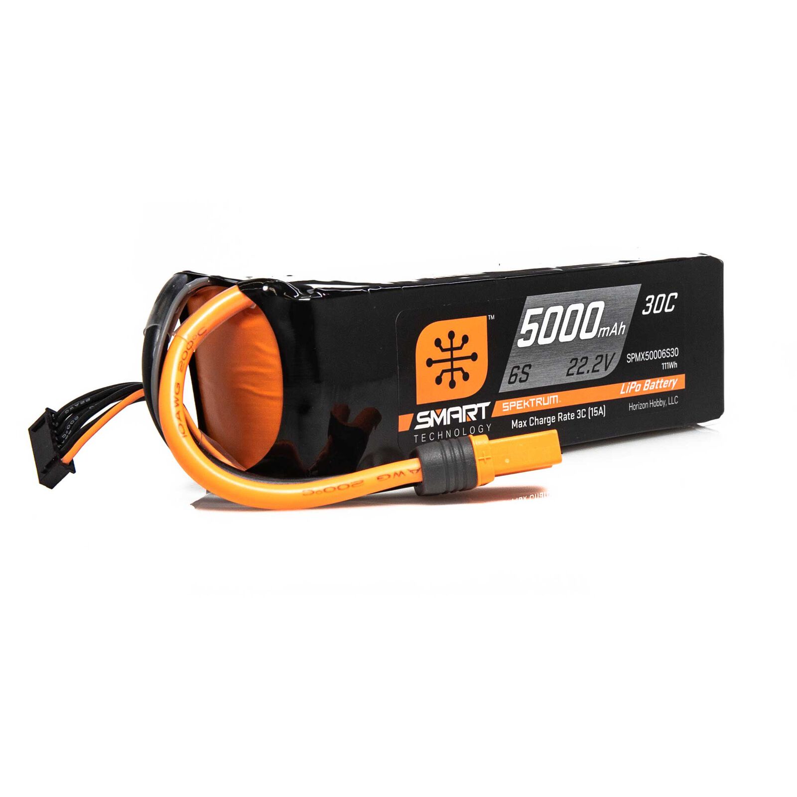 Spektrum 5000mah 6S 22.2V Smart LiPo 30C IC5 - 6