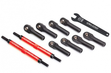 Traxxas 8638R Toe-In Stag 144mm Alu Röd (med Nyckel) (2)  E-Revo 2