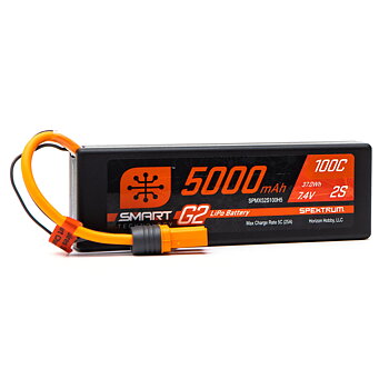 Spektrum 5000mAh 2S 7.4V Smart G2 LiPo 100C IC5