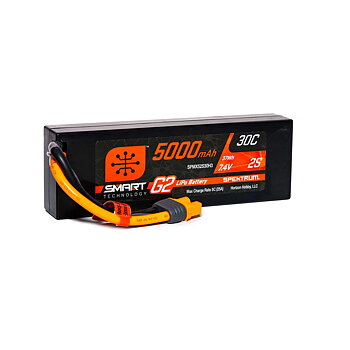 Spektrum 5000mAh 2S 7.4V Smart G2 LiPo 30C Hard Case IC3