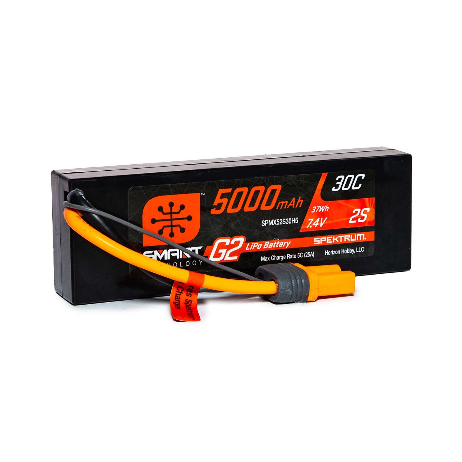 Spektrum 5000mAh 2S 7.4V Smart G2 LiPo 30C Hard Case IC5