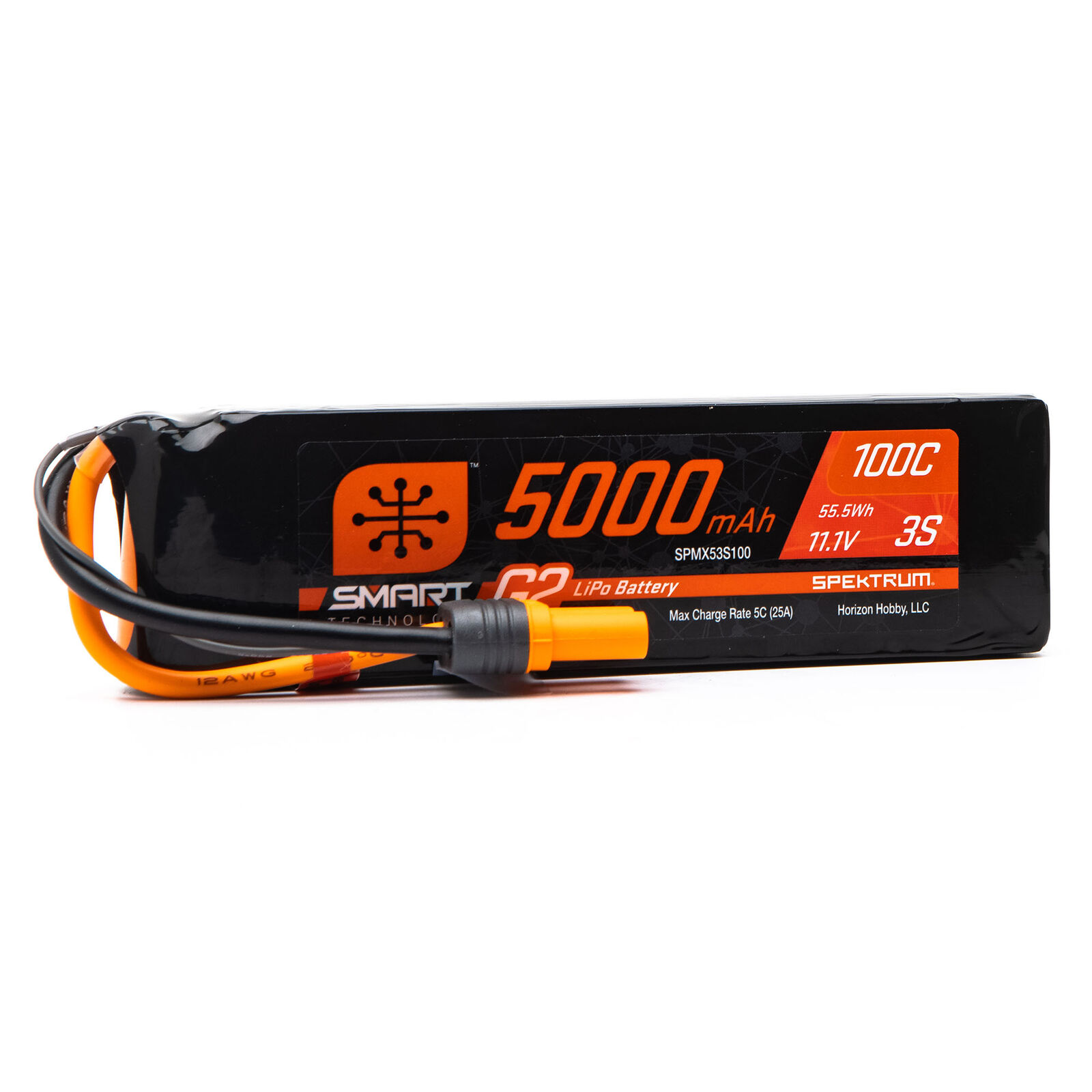 Spektrum 11.1V 5000mAh 3S 100C Smart G2 LiPo Batteri IC5