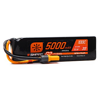 Spektrum 11.1V 5000mAh 3S 100C Smart G2 LiPo Batteri IC5