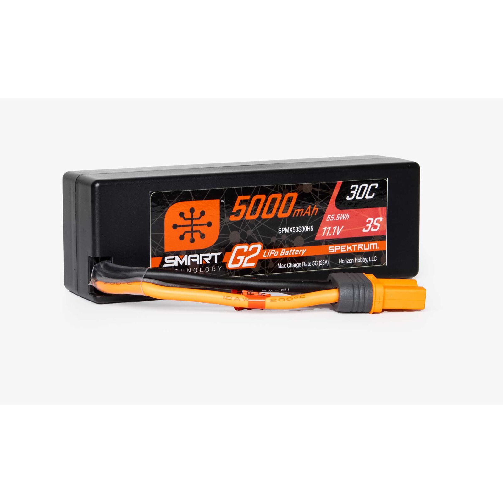 Spektrum SPMX53S30H5 5000mAh 3S 11.1V Smart G2 LiPo 30C Hard Case IC5