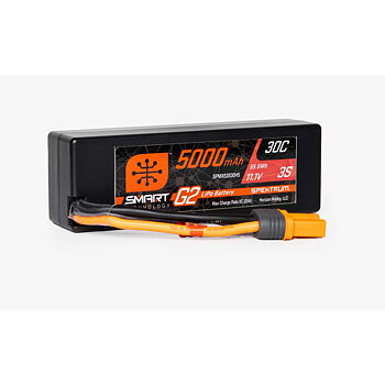 Spektrum SPMX53S30H5 5000mAh 3S 11.1V Smart G2 LiPo 30C Hard Case IC5