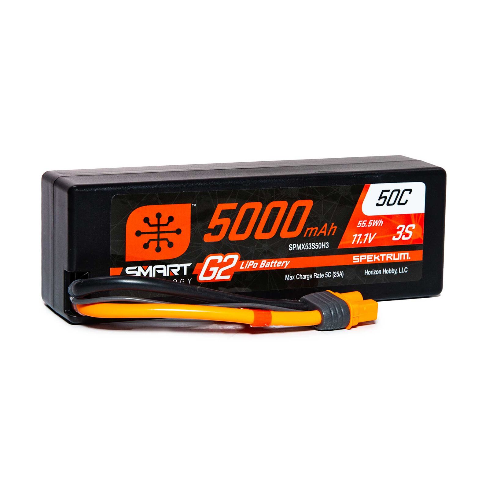 Spektrum 5000mAh 3S 11.1V Smart G2 LiPo 50C Hard Case IC3