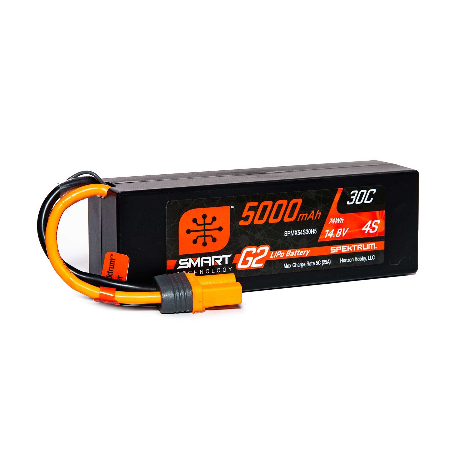 Spektrum 5000mAh 4S 14.8V Smart G2 LiPo 30C Hard Case IC5