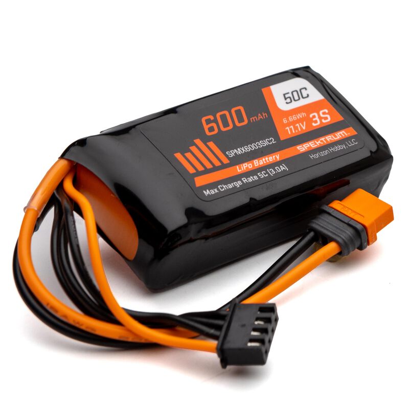 Spektrum 600mAh 3S 50C LiPo Battery IC2
