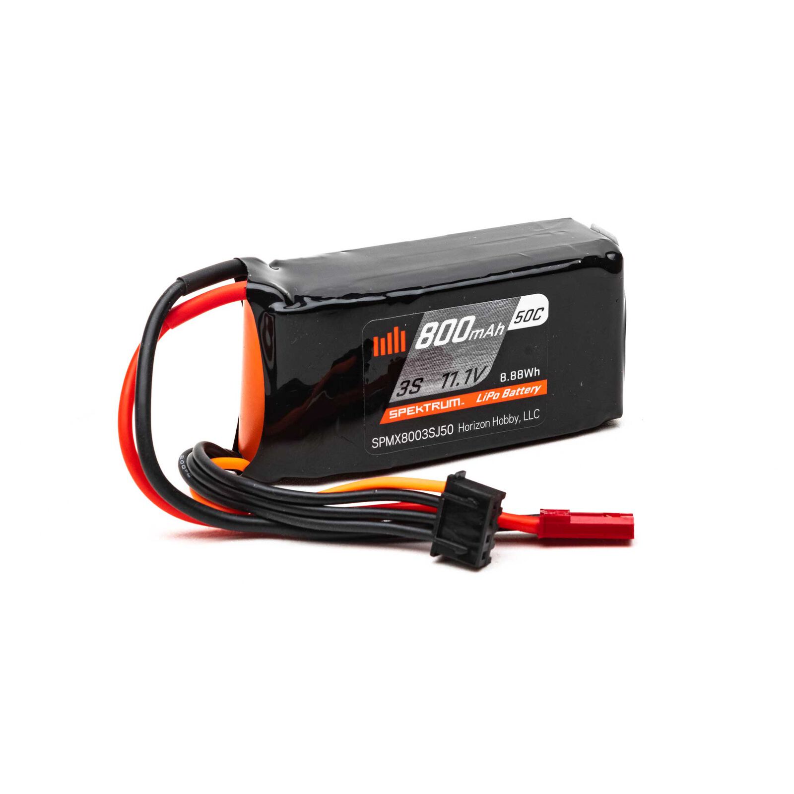 Spektrum 800mAh 3S 11.1V 50C LiPo, 18AWG JST