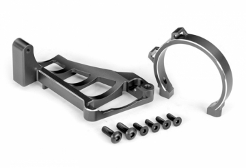 Traxxas 10262-GRAY Motorfäste Fram & Bak Set Alu Grå Maxx Slash