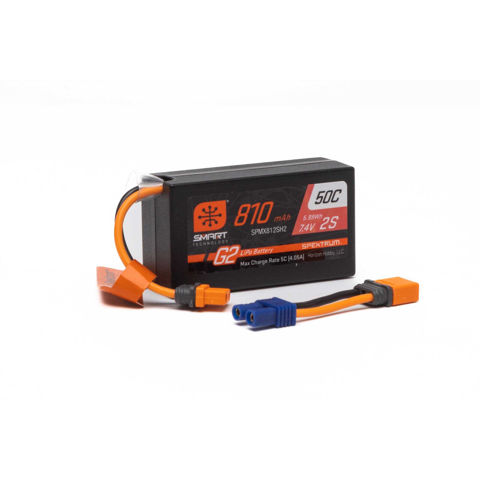 Spektrum 7.4V 810mAh 2S Smart G2 50C LiPo IC2 - 3