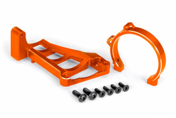 Traxxas 4210262-ORNG Motor Mounts Front &amp; Rear Set Alu Orange Maxx Slash