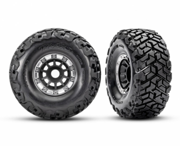 Traxxas 10272-BLK Däck & Fälg Förstärkta Svart/Krom Maxx Slash (2)