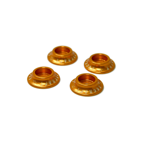 Aluminium bricka M3 x 15 6-pack Guld