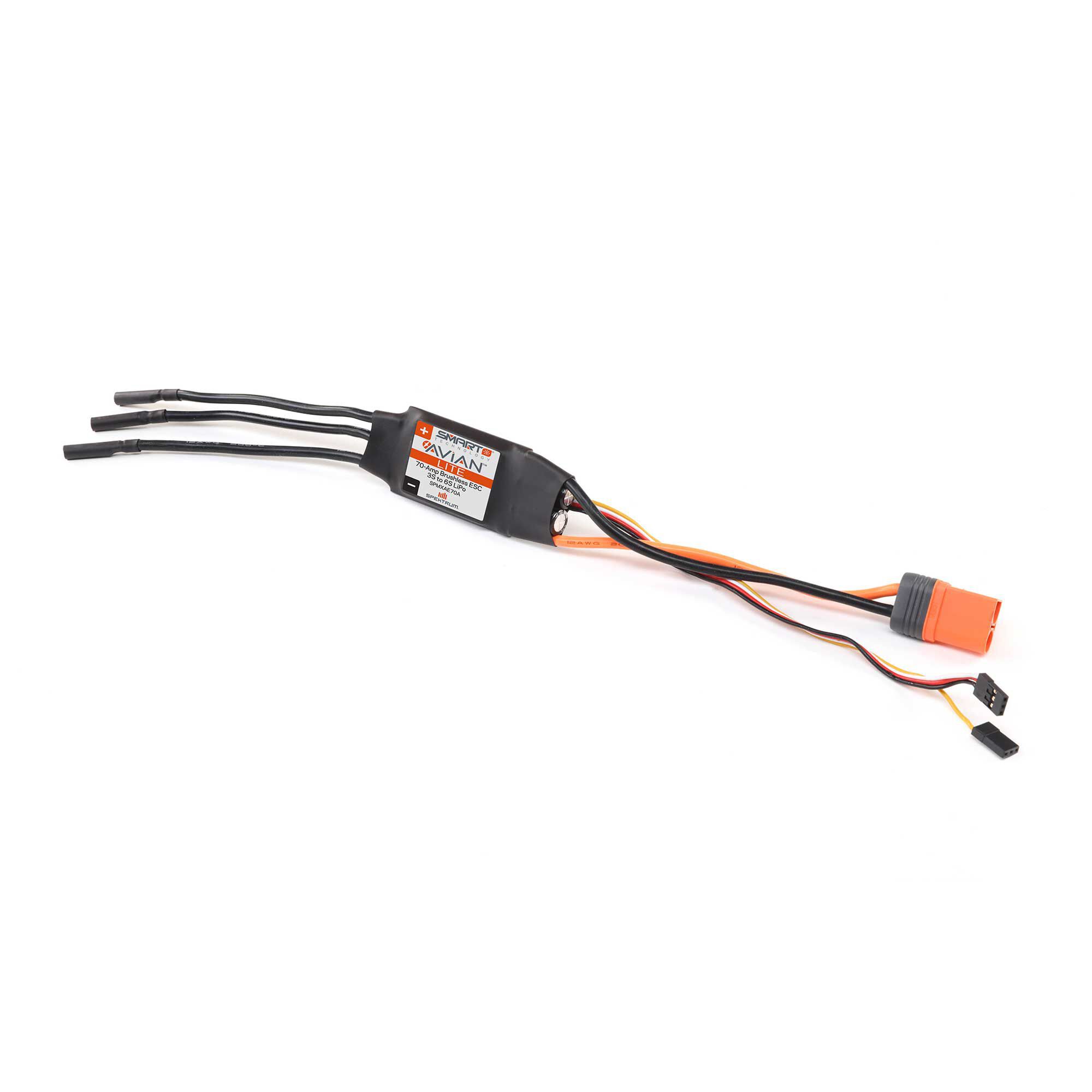 Spektrum Avian Lite 70-Amp Brushless Smart ESC, 3S-6S IC3