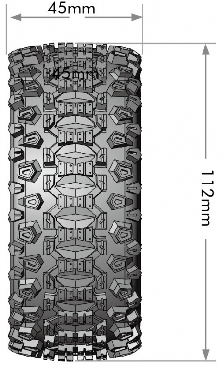 LOUISE RC WORLD L-T3223SB Däck & Fälg SC-UPHILL (Lös Hex 4st) Soft (2) - 4
