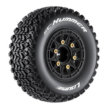 LOUISE RC WORLD L-T3224SB Tires &amp; Rims SC-HUMMER (Loose Hex 4pcs) Soft (2)