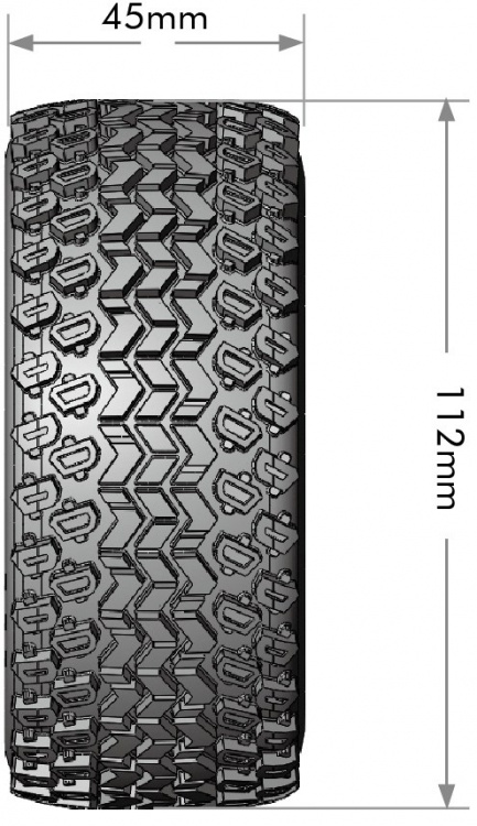 LOUISE RC WORLD L-T3224SB Däck & Fälg SC-HUMMER (Lös Hex 4st) Soft (2) - 4