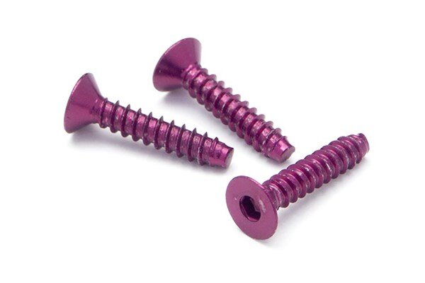 HPI HPZ079 Alu Tp Flat Hd Screw 3 X15Mm Hex Socket/Purple/5Pc