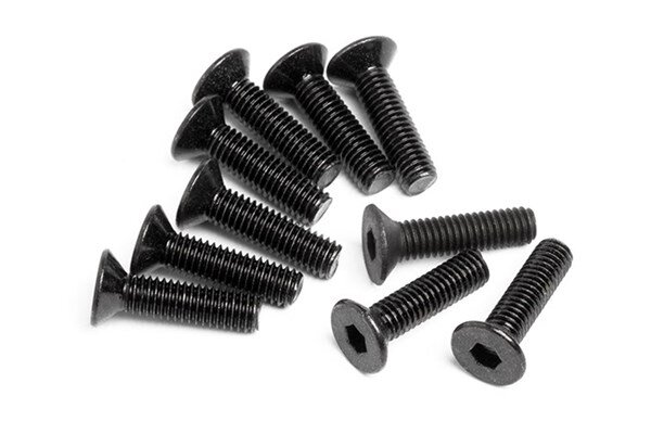 HPI HPZ084 Flat Head Screw M3X12Mm (Hex Socket/10Pcs)