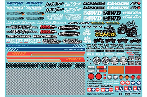 TAMIYA 54630 Off-Road Car Sponsor Stickers