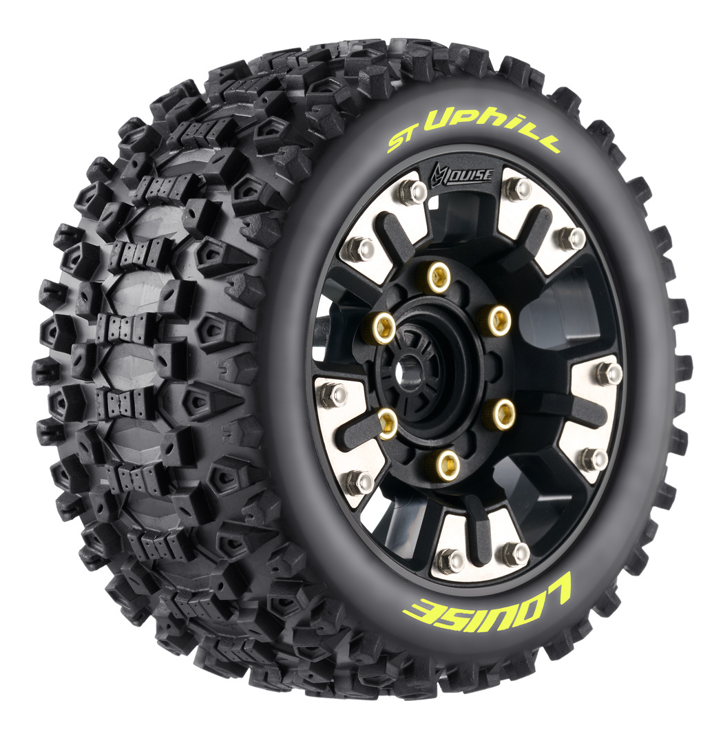 LOUISE RC WORLD LT3388SM Däck & Fälg ST-UPHILL Mini Maxx/ XRT (0 & 1/2 Offset Hex) (2)