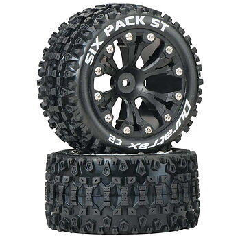 Duratrax Six Pack ST 2.8 2WD Mounted Rear C2 Black (2)